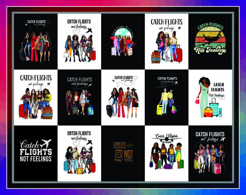 Combo 200+ Catch Flights PNG Bundle, African American Women Png, Black Queen Png, Black Women Png, Black Women Strong Png, Instant download CB1009603632