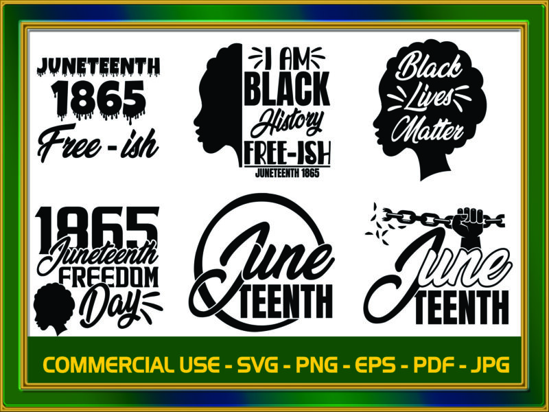 Combo 41 Designs Black Lives Matter SVG, Juneteenth Freedom 1965, Black History, Cut File, Clipart, PrintableCommercial use instant download CB823855941