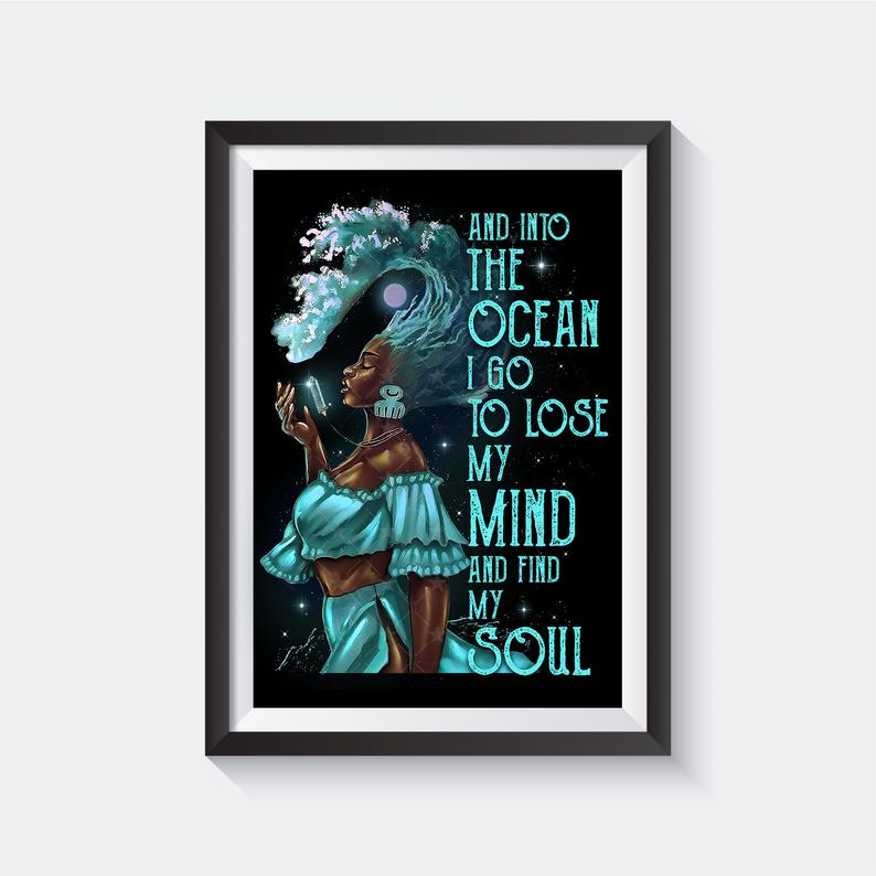 Black Women And Into The Ocean png, Black Queen, Black Melanin, Black Pride, Afro Women, Black Women Ocean Designs, Digital Downloads 886681977