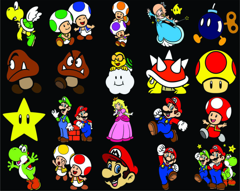 105+ Super Mario SVG PNG DXF Bundle, Super Mario Svg, Super Mario Alphabet, Peach Princess, Koopa Troopa, Goomba Svg, Super Mario World Svg 926322408