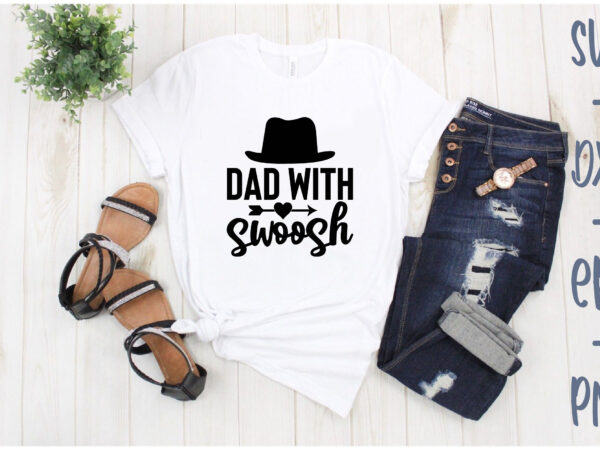 Dad with swoosh t shirt vector illustration