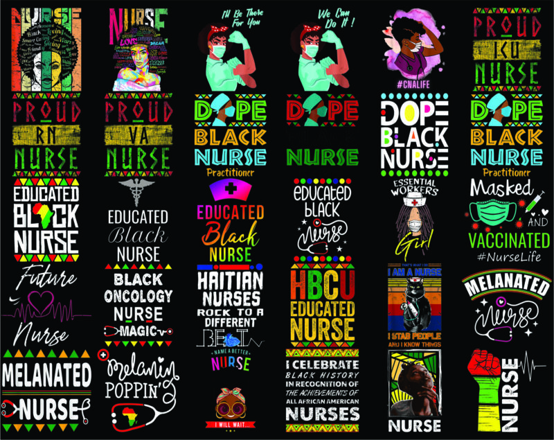 160 Black Nurse png Bundle, Black Nurse PNG,Dope Black Nurse,Black Nurse Magic,Black Live Matters,Black Pride Gift,Melanin Nurse 1009585613