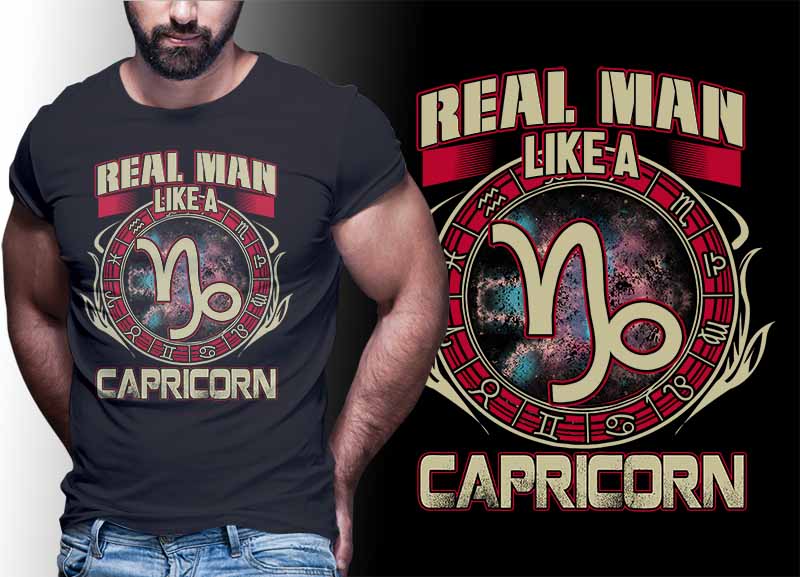 12 ZODIAC real man tshirt designs bundle PART# 25 ON