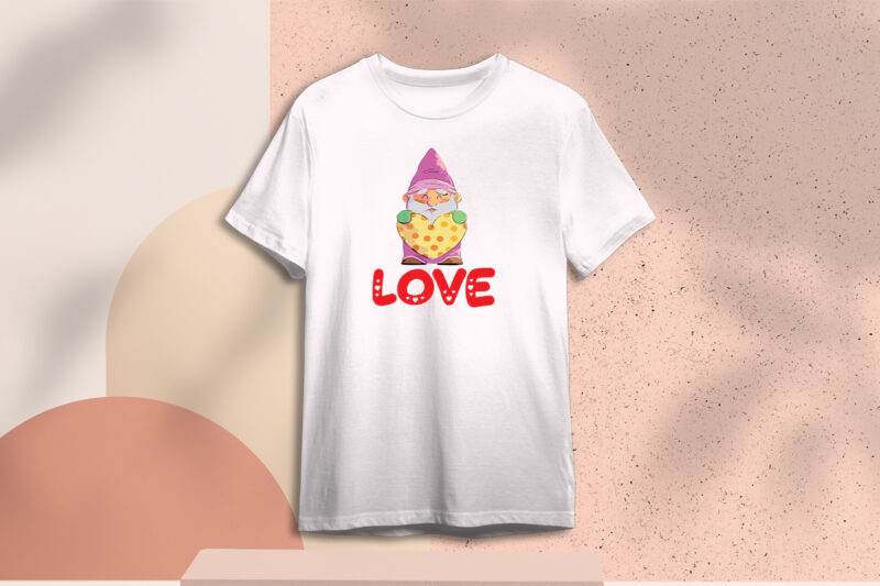 Valentines Day Gift, Love Gnome Vector SVG Diy Crafts Svg Files For Cricut, Silhouette Sublimation Files