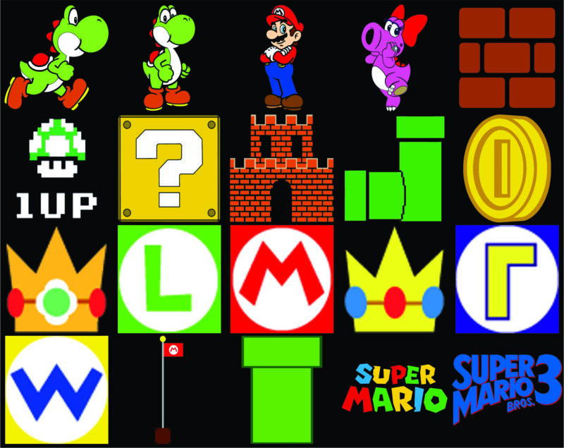 105+ Super Mario SVG PNG DXF Bundle, Super Mario Svg, Super Mario Alphabet, Peach Princess, Koopa Troopa, Goomba Svg, Super Mario World Svg 926322408