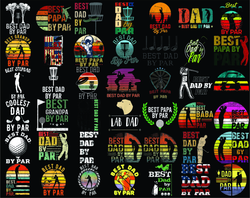 Combo 250+ Dad PNG Bundle, Best Dad By Par Vintage Sunset Golf Shirt for Men, Daddy PNG,Birthday, Father Day PNG, Gift For Dad, Digital Download CB1018349801