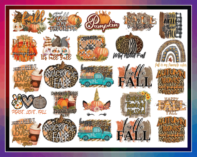 Combo 200+ Fall SVG Bundle, Gnome Fall Png, Pumpkin Png, Fall Sublimation, Farmhouse fall svg, Autumn, Thanksgiving, Instant Download CB1042021072