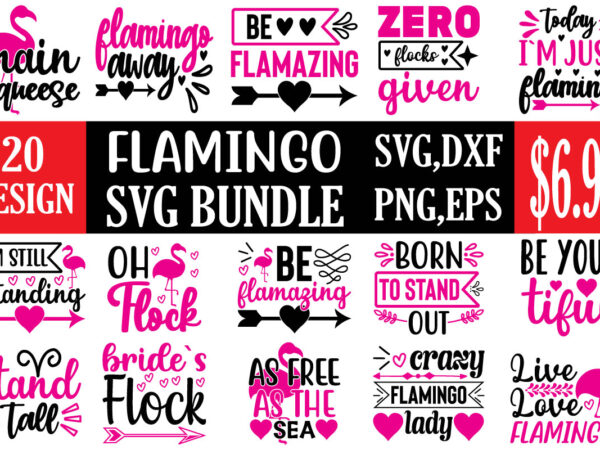 Flamingo svg bundle t shirt graphic design