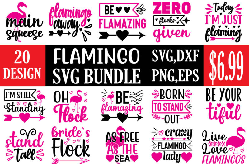 Flamingo svg bundle