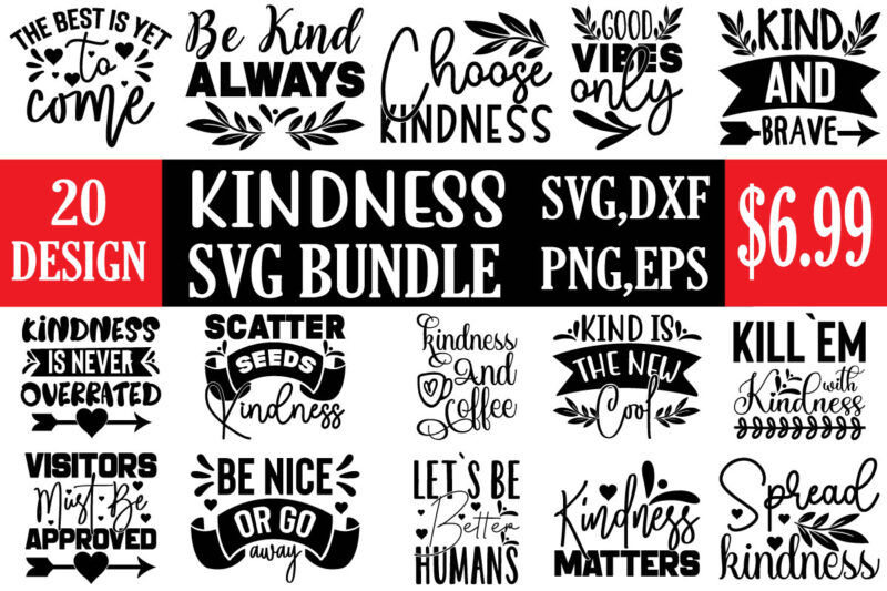 Kindness svg bundle