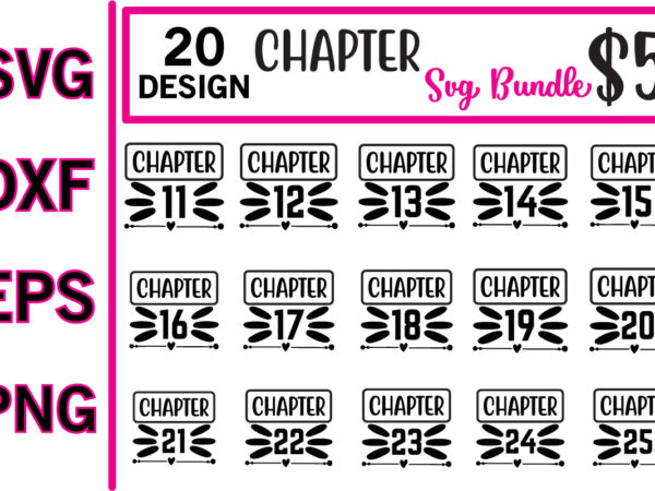 Chapter svg bundle t shirt vector file