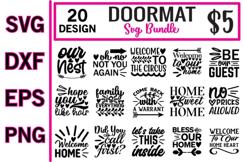 Doormat svg bundle