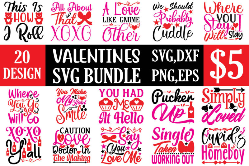 Valentines svg bundle