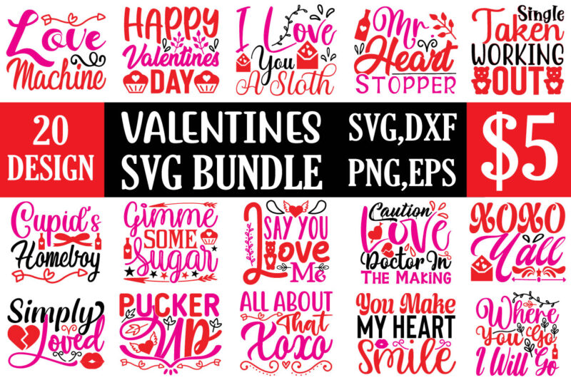 Valentines svg bundle