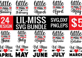 lil-miss svg bundle t shirt vector graphic