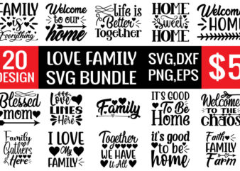 Love Family svg bundle