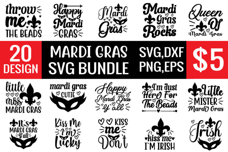 mardi gras svg bundle