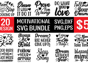 Motivational svg bundle