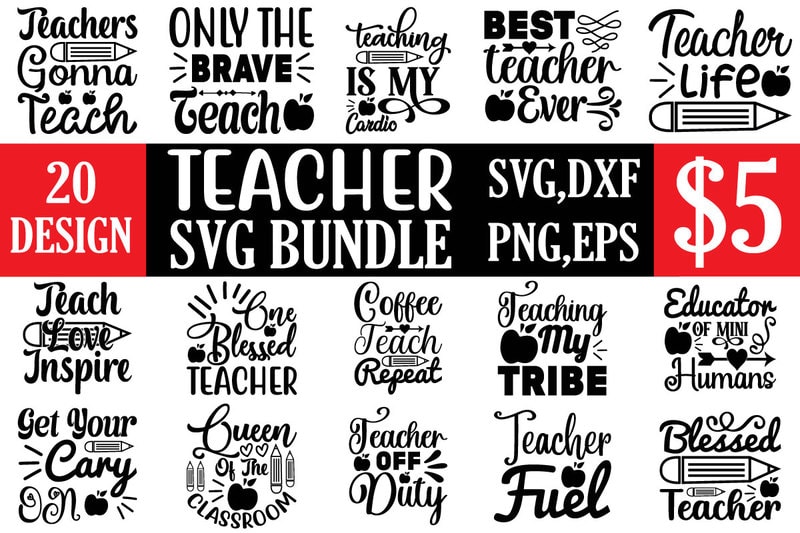 teacher svg bundle - Buy t-shirt designs