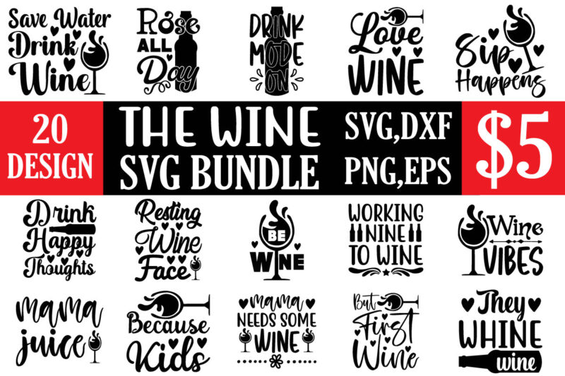 The Wine svg bundle