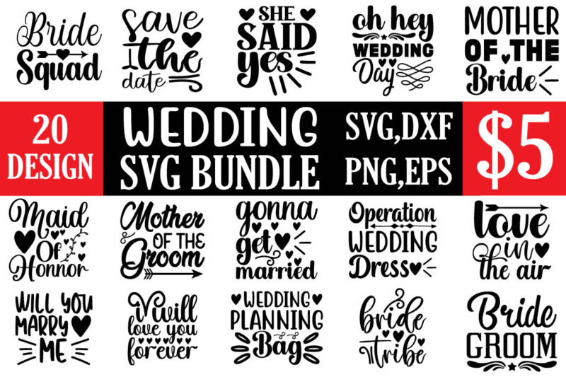 wedding svg bundle