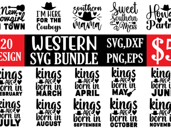 Western svg bundle t shirt design for sale