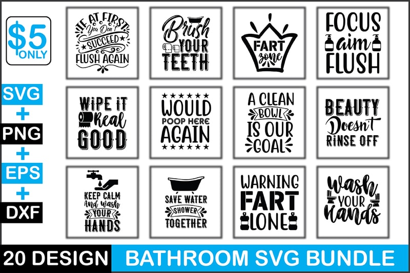 Bathroom Svg Bundle - Buy T-shirt Designs