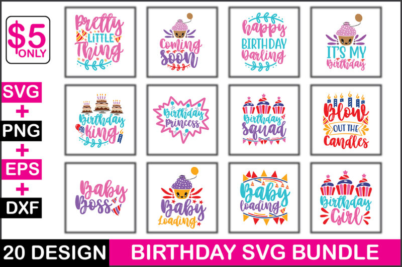 Birthday Svg Bundle