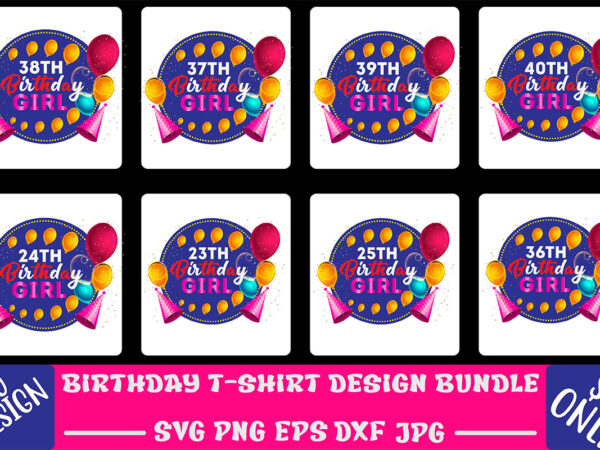 Birthday t-shirt design bundle