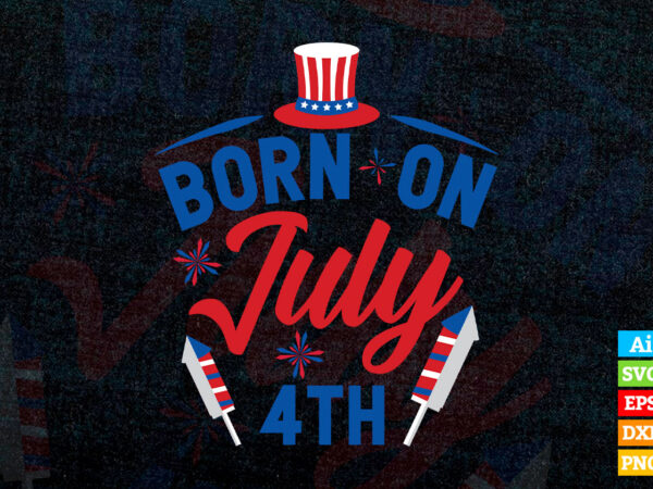 4th of July 50 Editable T-shirt Designs Bundle Part 1