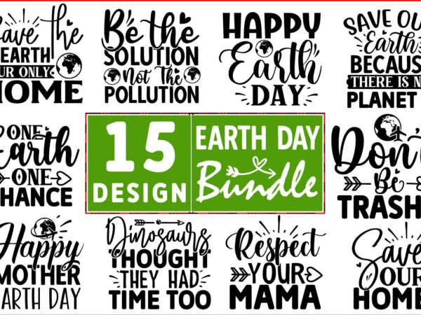 Earth day svg design bundle