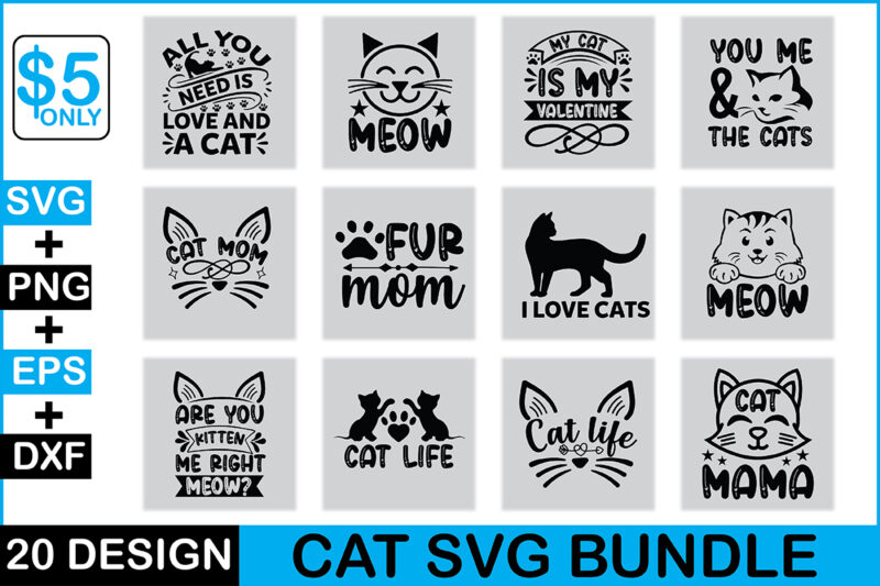 Cat Svg Bundle