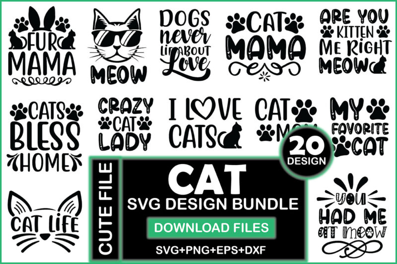 Cat Svg Design Bundle