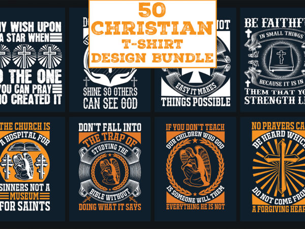 Christian t-shirts design bundle