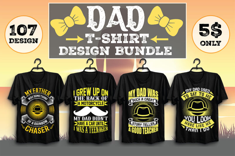 Dad T-shirt Design Bundle