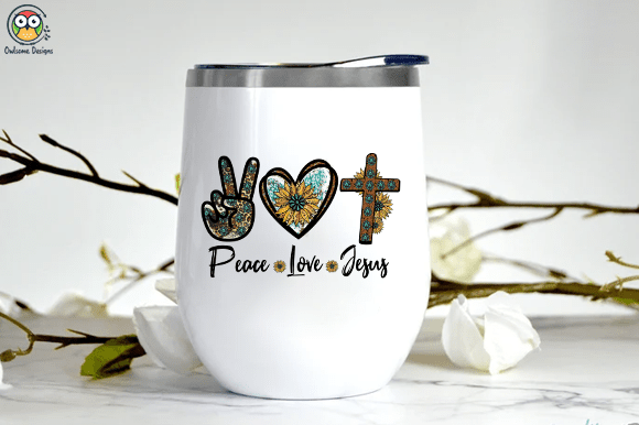 Peace Love Jesus T-Shirt Design