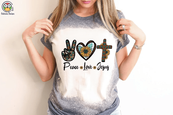 Peace love jesus t-shirt design