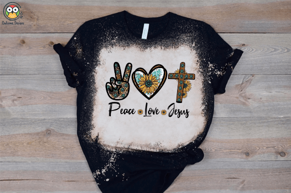 Peace Love Jesus T-Shirt Design