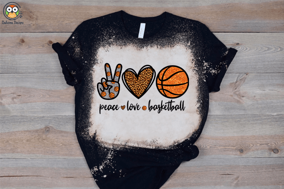 Peace Love Basketball T-Shirt Design