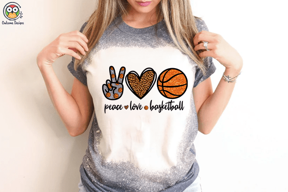 Peace Love Basketball T-Shirt Design