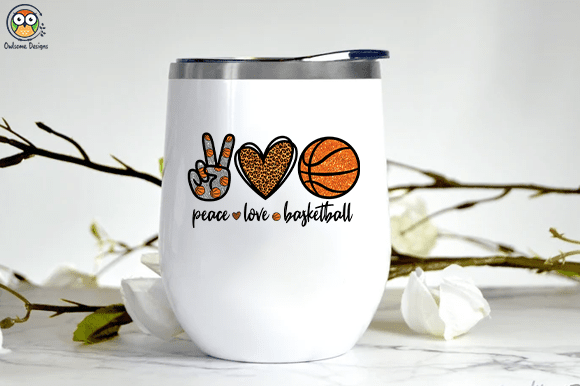 Peace Love Basketball T-Shirt Design