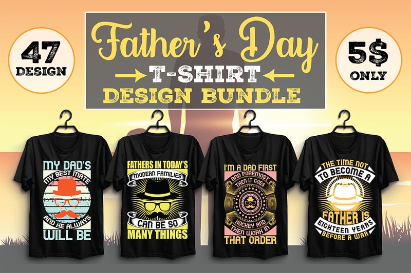 Father's Day T-shirt Design Bundle - Buy t-shirt designs