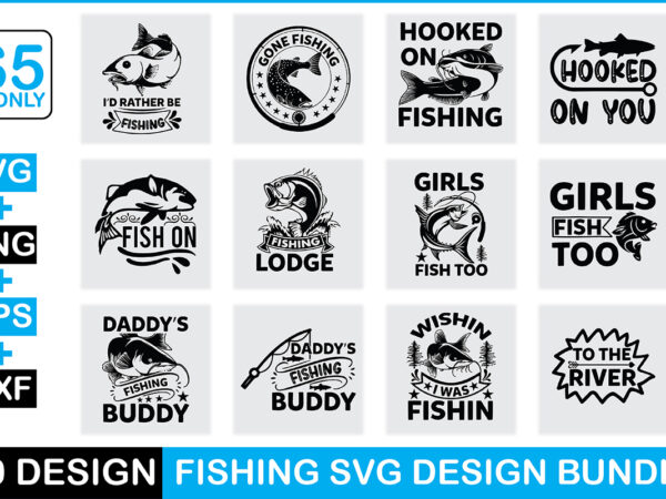 Fishing svg design bundle