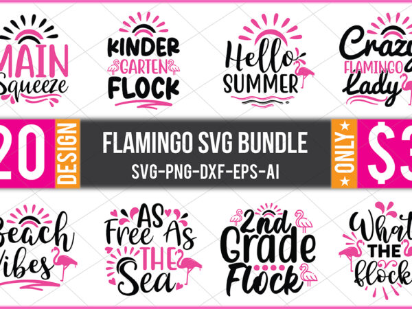 Flamingo svg bundle t shirt graphic design