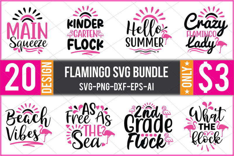 Flamingo Svg Bundle