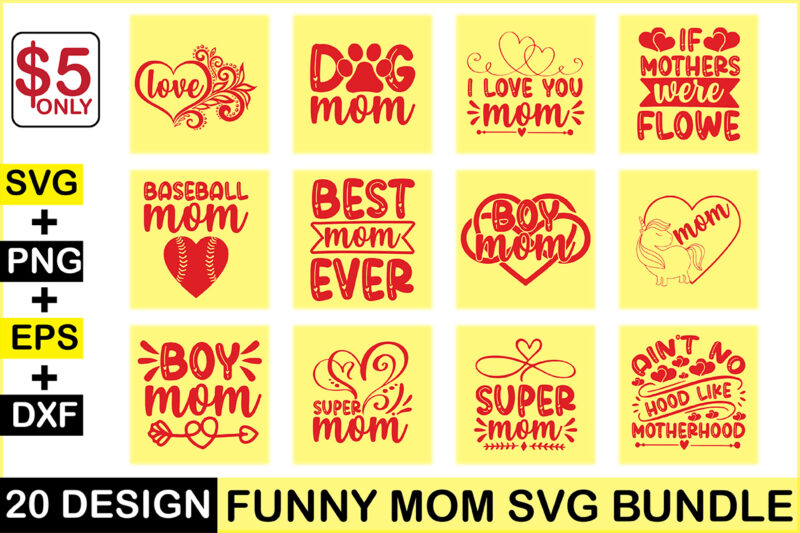 Funny Mom Svg Bundle