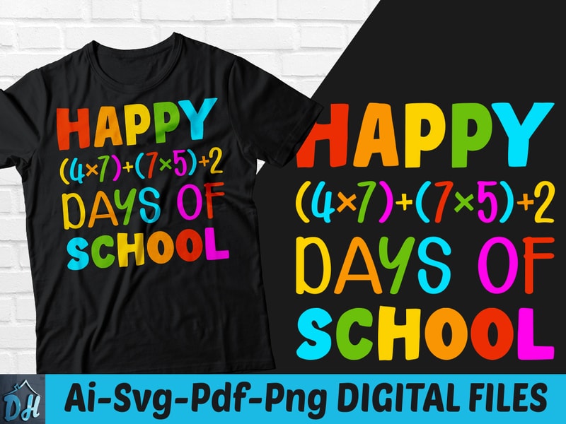 Happy 100 Days of school t-shirt design, Happy 100Days of school SVG ...