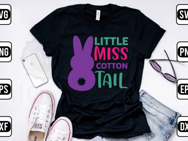 Little miss cotton tail t shirt vector graphic