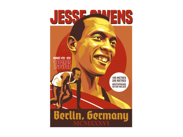 Jesse owens vector clipart