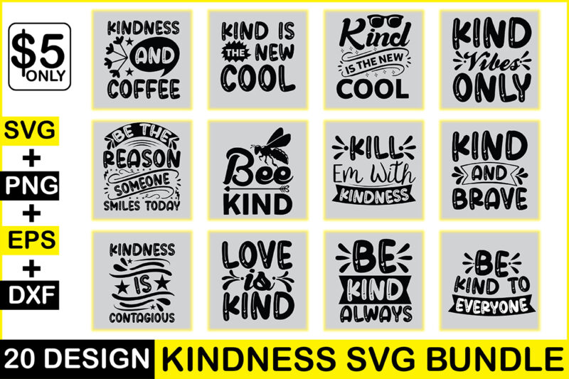 Kindness Svg Bundle